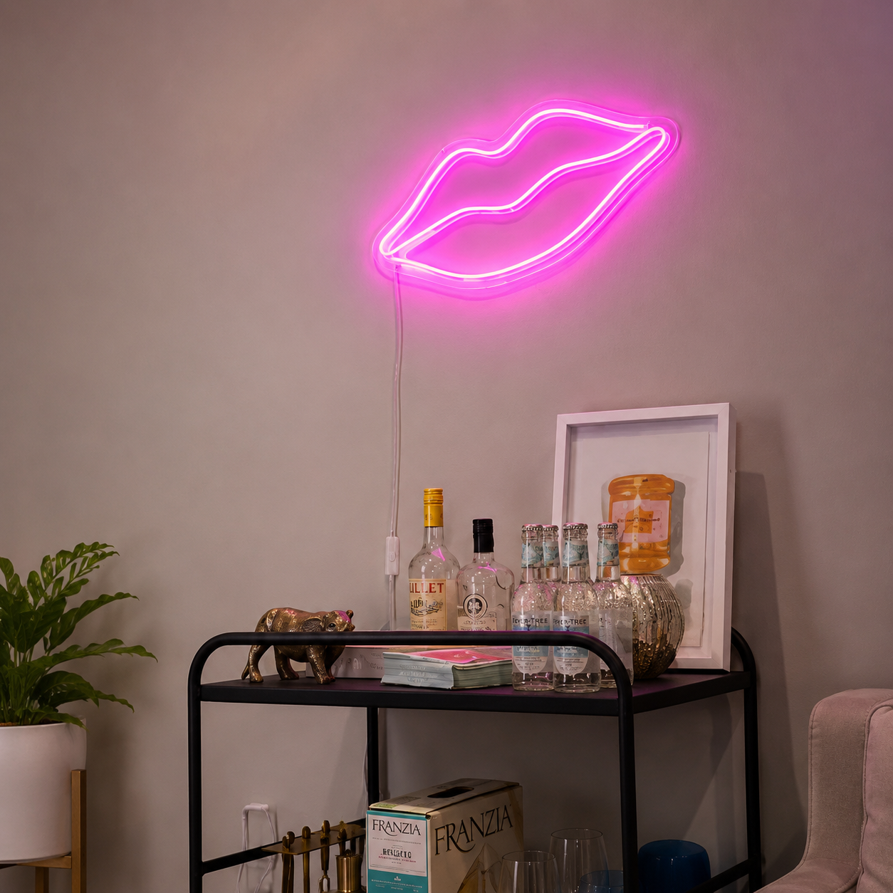 Preppy Bar Cart LED Neon Sign main product image