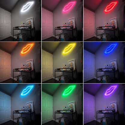 Preppy Bar Cart LED Neon Sign color grid
