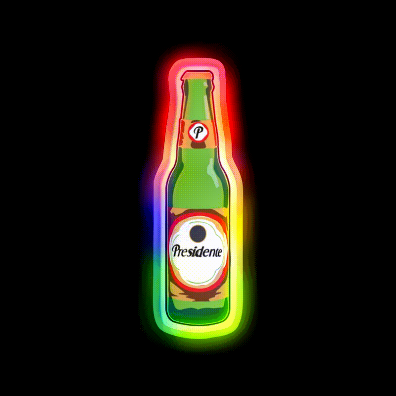 Preserved Beer In The Bottle Beer Bar Decor Led Neon Sign Rgb Color - LED neon sign close-up detail
