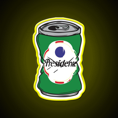 President Beer Bar Decor Led Neon Sign Rgb Color - Custom LED neon sign front view