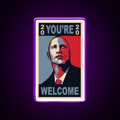 President Rock Welcome Led Neon Sign Open Sign Rgb Color - Shineneon