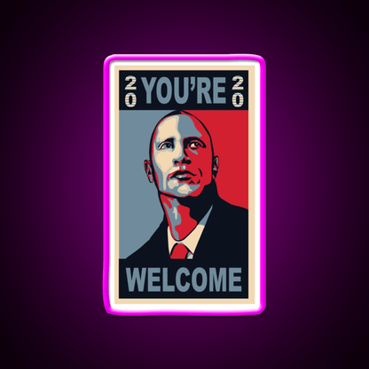President Rock Welcome Led Neon Sign Open Sign Rgb Color - Shineneon