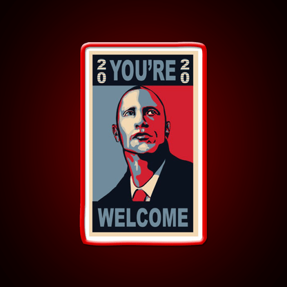 President Rock Welcome Led Neon Sign Open Sign Rgb Color - Shineneon