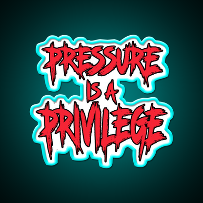 Pressure Is A Privilege Gym Fitness Led Neon Sign Rgb Color