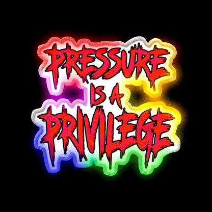 Pressure Is A Privilege Gym Fitness Led Neon Sign Rgb Color