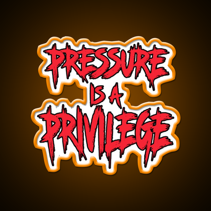 Pressure Is A Privilege Gym Fitness Led Neon Sign Rgb Color
