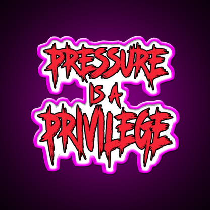 Pressure Is A Privilege Gym Fitness Led Neon Sign Rgb Color