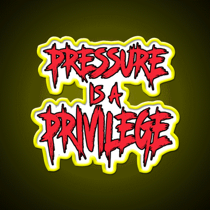 Pressure Is A Privilege Gym Fitness Led Neon Sign Rgb Color