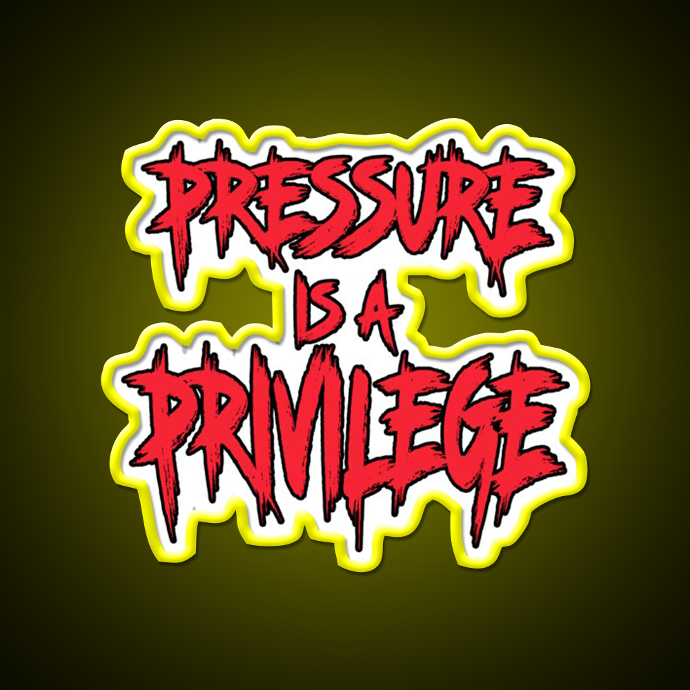 Pressure Is A Privilege Gym Fitness Led Neon Sign Rgb Color