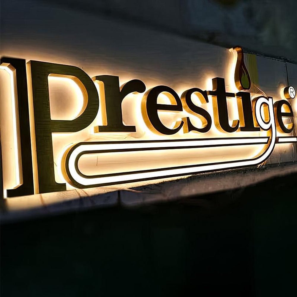 Prestige 3D Backlit Letters Business Metal Led Sign - Shineneon