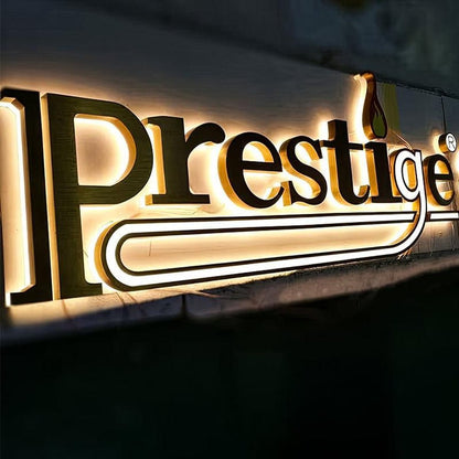 Prestige 3D Backlit Letters Business Metal Led Sign - Shineneon