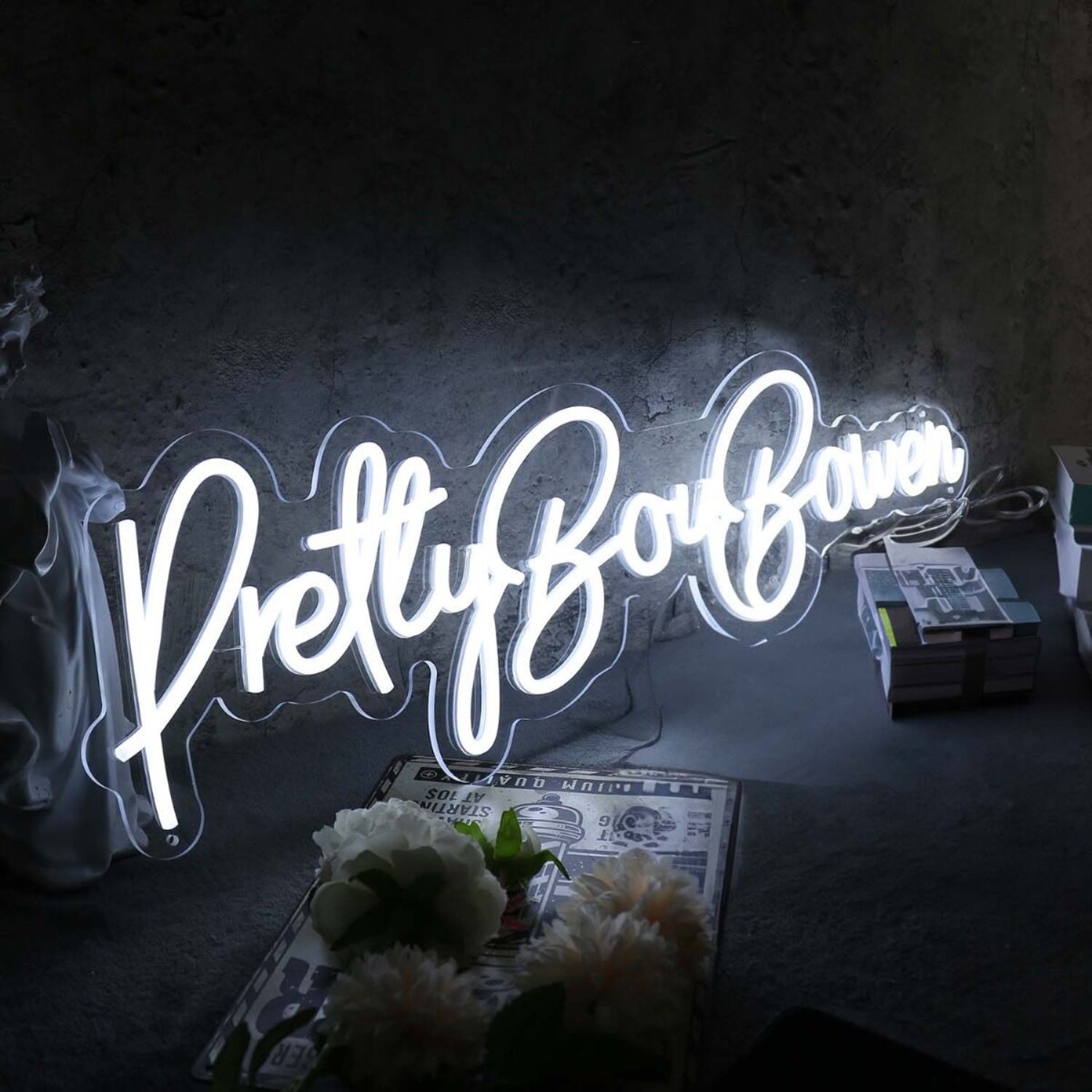 Pretty Boy Bowen White Led Neon Sign - Shineneon