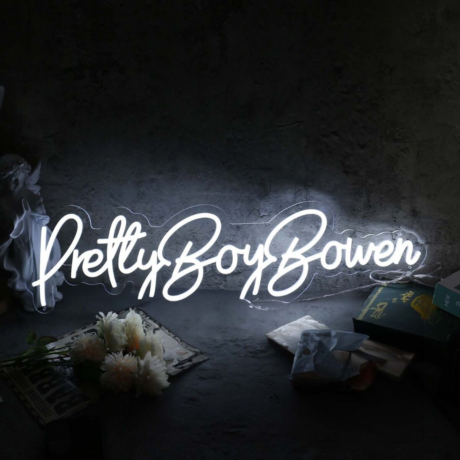 Pretty Boy Bowen White Led Neon Sign - Shineneon