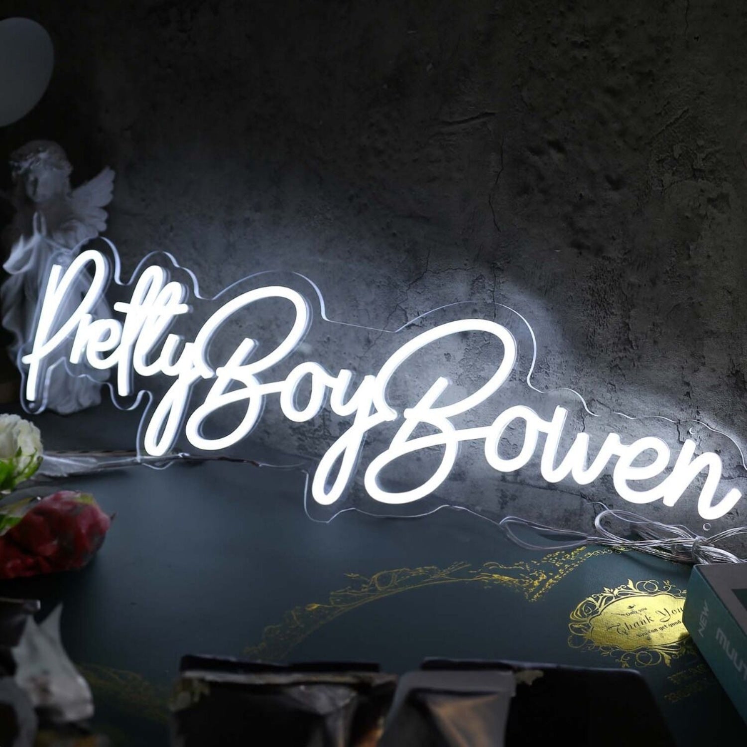 Pretty Boy Bowen White Led Neon Sign - Shineneon