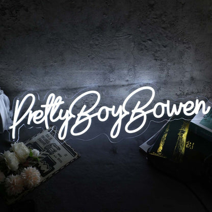Pretty Boy Bowen White Led Neon Sign - Shineneon