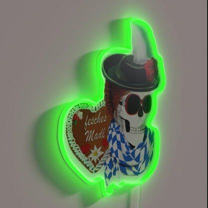 Pretty Girl At The Oktoberfest In Munich Rgb Led Neon Sign - Shineneon