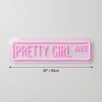 Pretty Girl Ave LED Neon Sign Wall Neon Sign - 04 Size Image