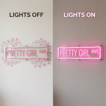 Pretty Girl Ave LED Neon Sign Wall Neon Sign - Shineneon