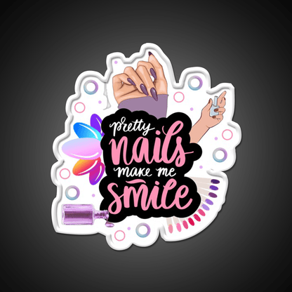 Pretty Nails Make Me Smile Winter Nails Love Nail Salon Led Neon Sign Rgb Color - Shineneon