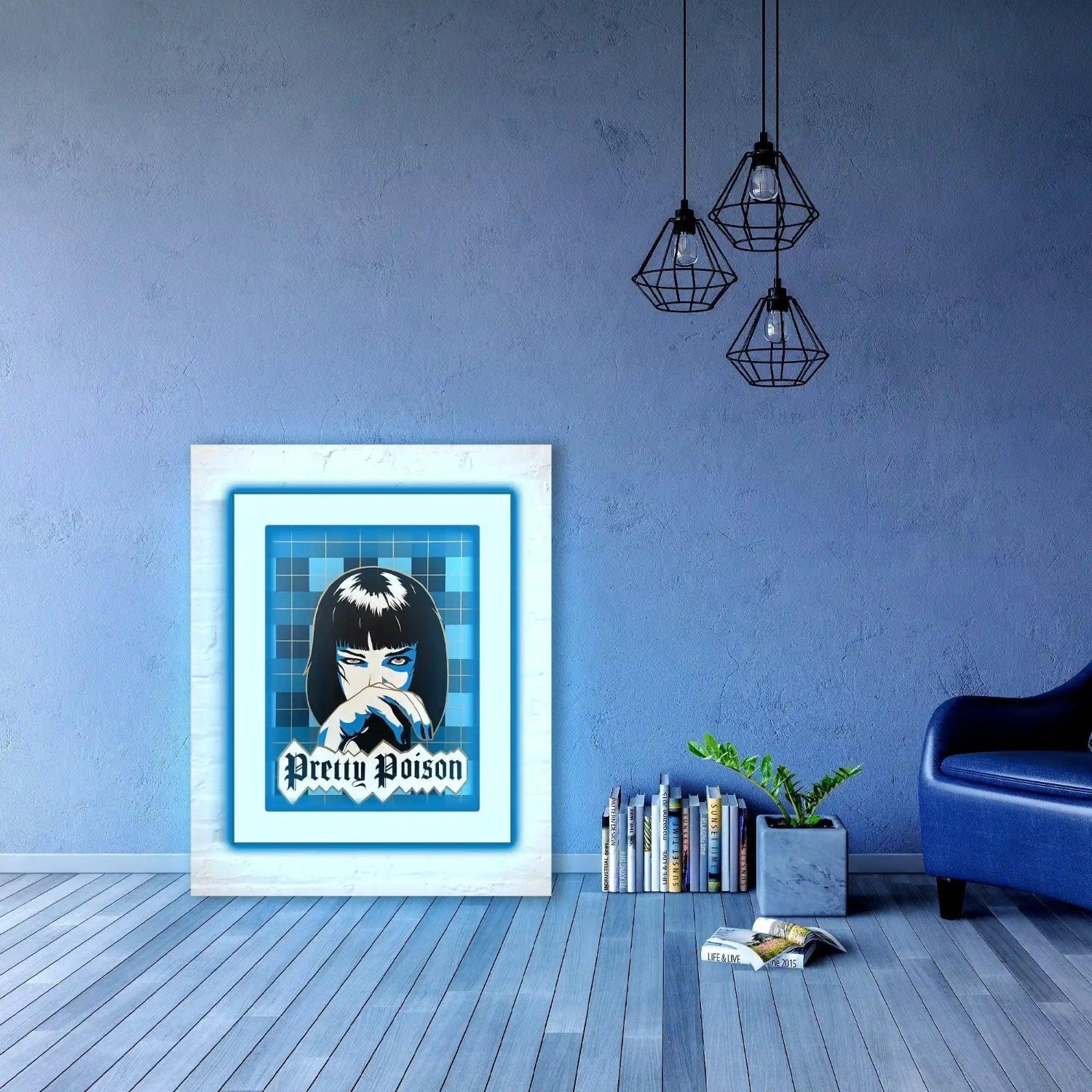 Pretty Poison Blue Lady Led Neon Sign For Artistic Indoor Decor | Shineneon