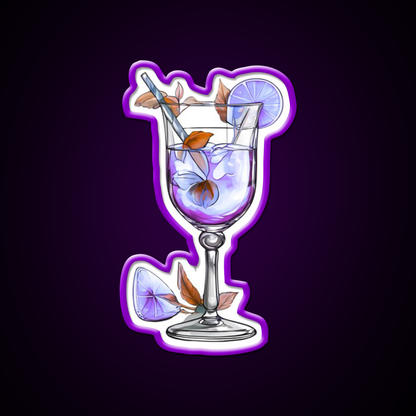 Pretty Purple Cocktail Class Cocktail Bar Decor Led Neon Sign Rgb Color - LED neon sign view 9