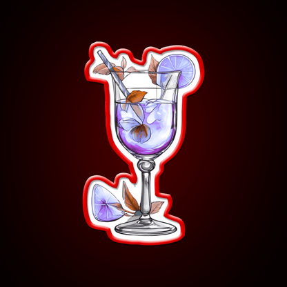Pretty Purple Cocktail Class Cocktail Bar Decor Led Neon Sign Rgb Color - Shineneon