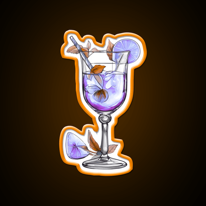 Pretty Purple Cocktail Class Cocktail Bar Decor Led Neon Sign Rgb Color - Shineneon