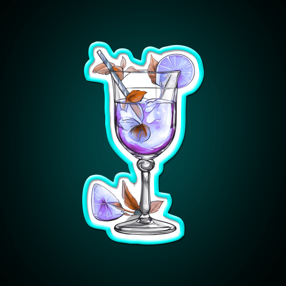 Pretty Purple Cocktail Class Cocktail Bar Decor Led Neon Sign Rgb Color - Shineneon
