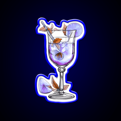 Pretty Purple Cocktail Class Cocktail Bar Decor Led Neon Sign Rgb Color - Shineneon