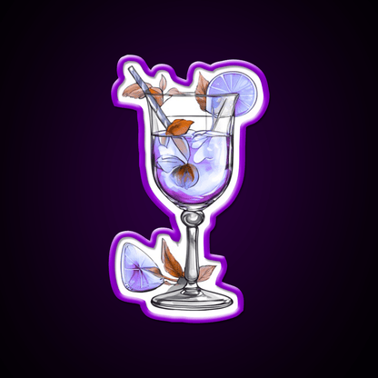 Pretty Purple Cocktail Class Cocktail Bar Decor Led Neon Sign Rgb Color - Shineneon