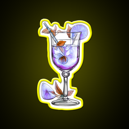 Pretty Purple Cocktail Class Cocktail Bar Decor Led Neon Sign Rgb Color - LED neon sign view 7