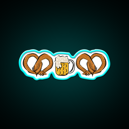 Pretzel Dog Beer Bar Decor Led Neon Sign Rgb Color - Size and dimension reference