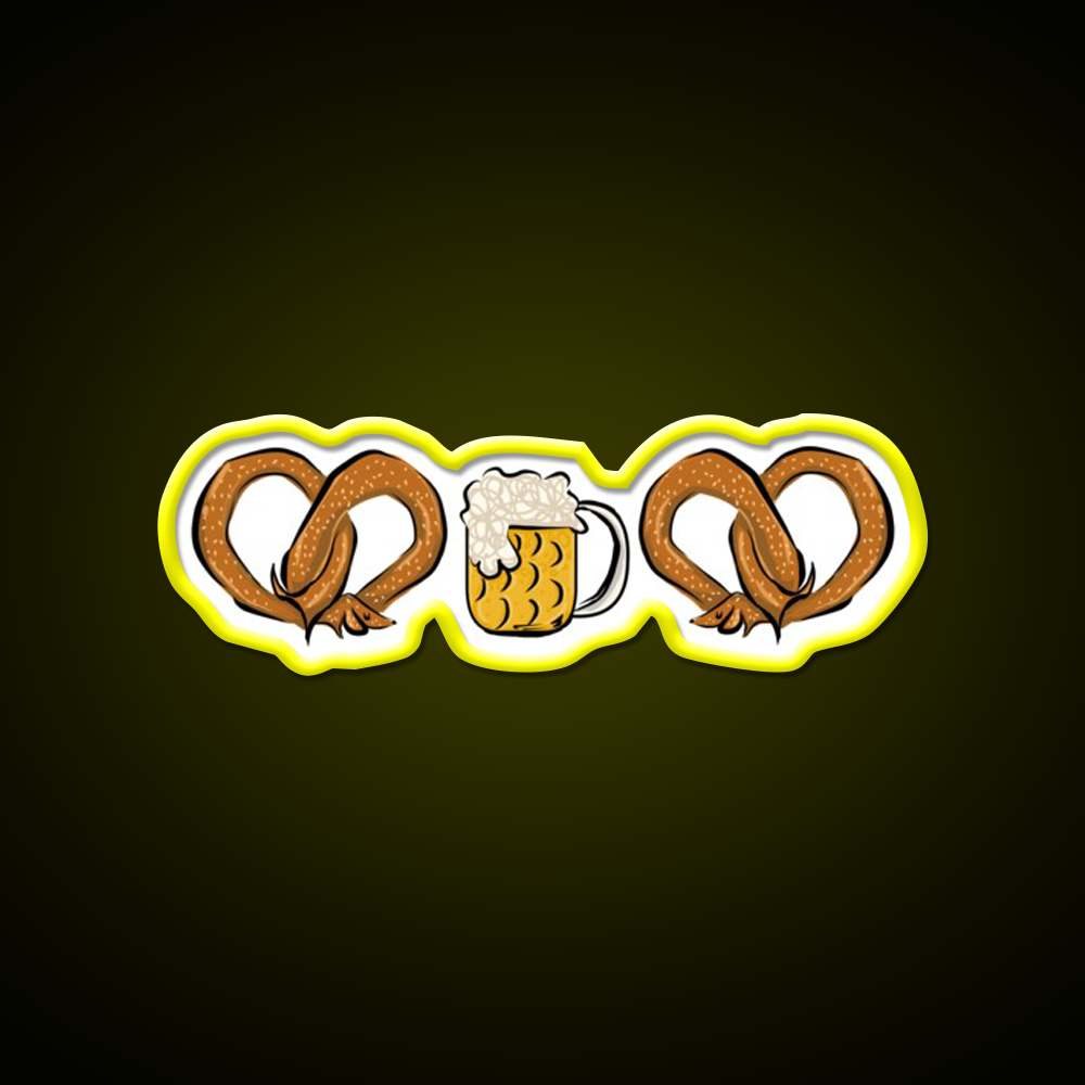 Pretzel Dog Beer Bar Decor Led Neon Sign Rgb Color
