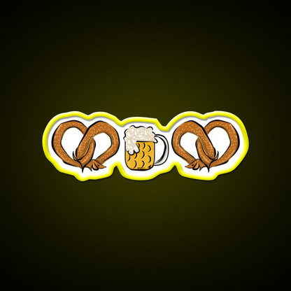 Pretzel Dog Beer Bar Decor Led Neon Sign Rgb Color