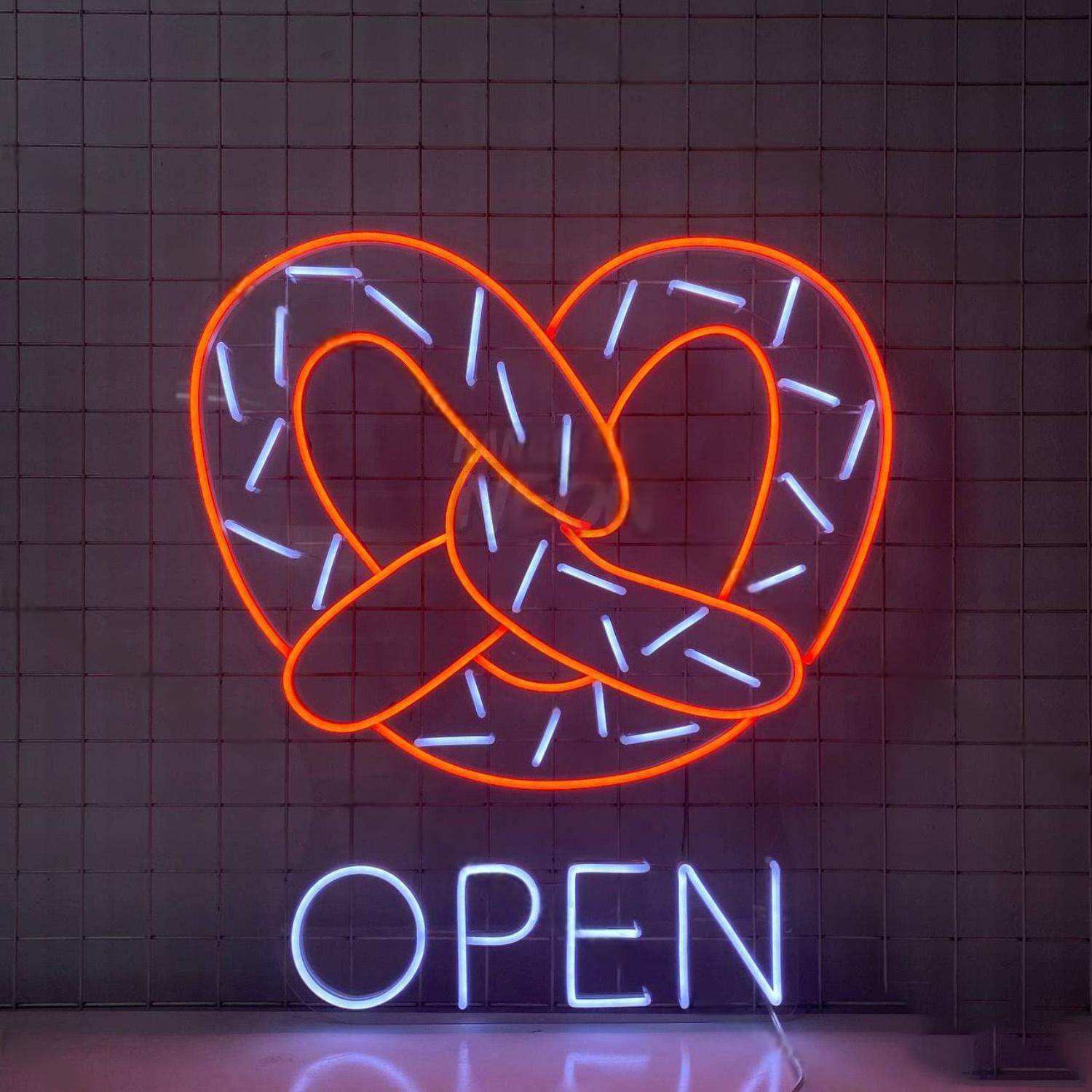 Pretzel Open Led Neon Sign Wall Art | Shineneon