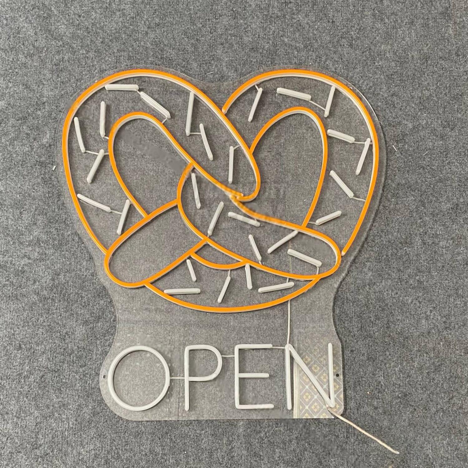 Pretzel Open Led Neon Sign Wall Art | Shineneon