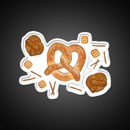 Pretzel Party Snack Food Led Neon Sign Rgb Color - Shineneon