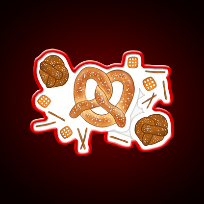 Pretzel Party Snack Food Led Neon Sign Rgb Color - Shineneon