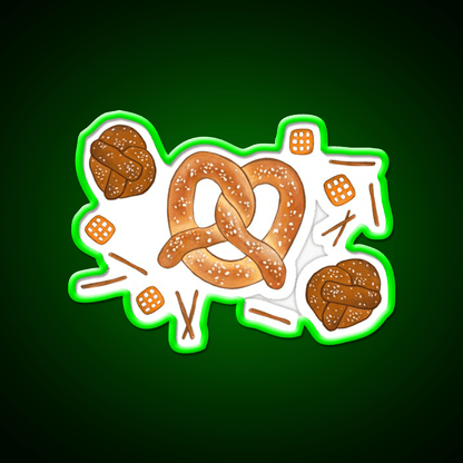 Pretzel Party Snack Food Led Neon Sign Rgb Color - Shineneon