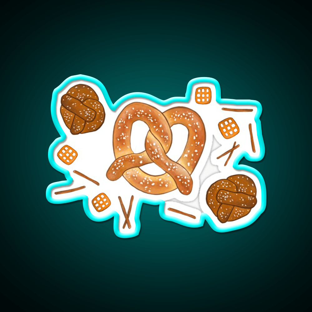Pretzel Party Snack Food Led Neon Sign Rgb Color - Shineneon