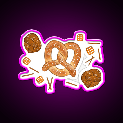 Pretzel Party Snack Food Led Neon Sign Rgb Color - Shineneon