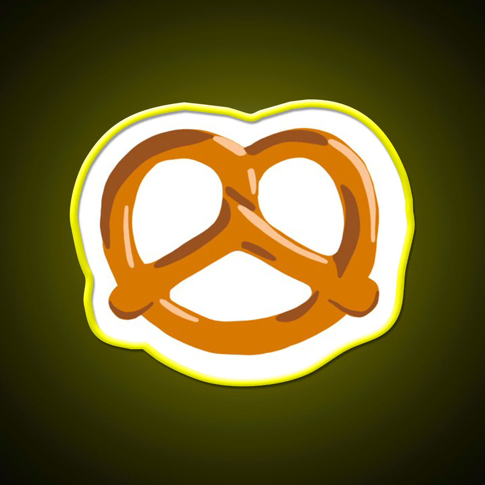 Pretzel Snack Food Led Neon Sign For Snack Room Rgb Color - Custom LED neon sign front view