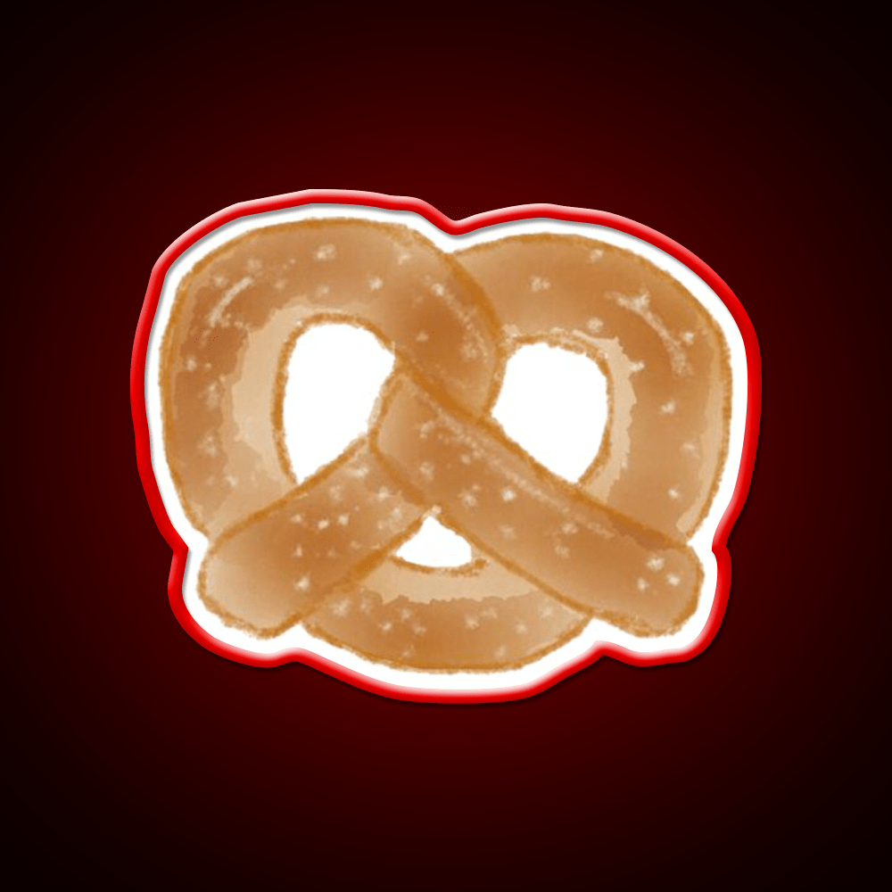 Pretzel Snack Food Led Neon Sign For Vending Area Rgb Color - Shineneon