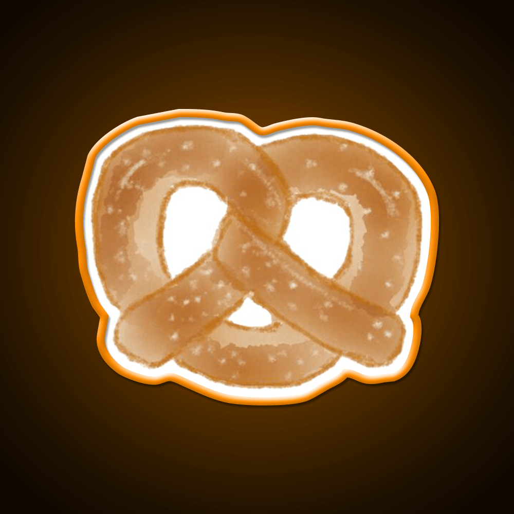 Pretzel Snack Food Led Neon Sign For Vending Area Rgb Color - Shineneon