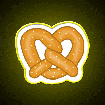 Pretzel Snack Food Led Neon Sign Rgb Color - Custom LED neon sign front view