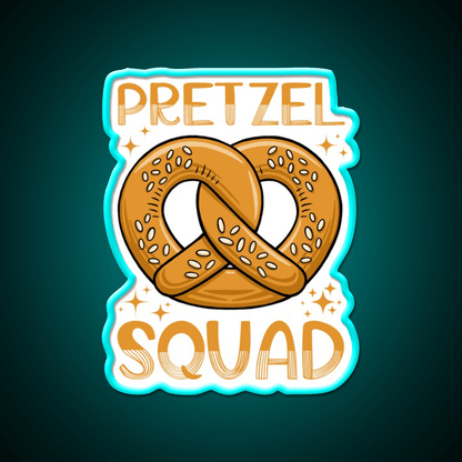 Pretzel Squad National Soft Pretzel Month Fun Snack Food Led Neon Sign Rgb Color - Shineneon