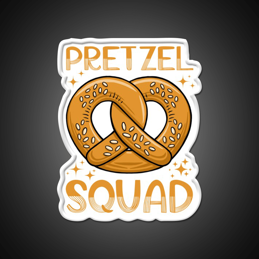 Pretzel Squad National Soft Pretzel Month Fun Snack Food Led Neon Sign Rgb Color - Shineneon