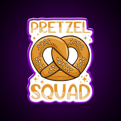 Pretzel Squad National Soft Pretzel Month Fun Snack Food Led Neon Sign Rgb Color - Shineneon