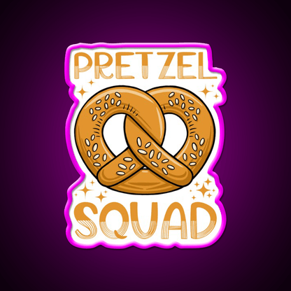 Pretzel Squad National Soft Pretzel Month Fun Snack Food Led Neon Sign Rgb Color - Shineneon