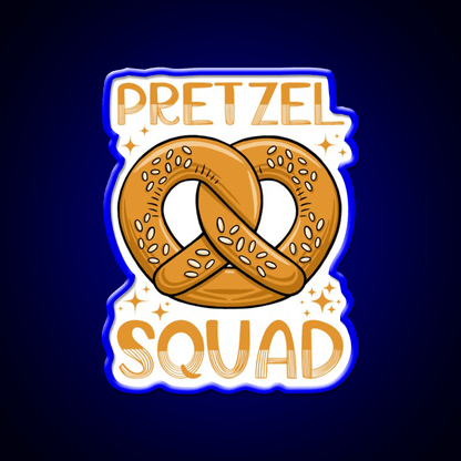 Pretzel Squad National Soft Pretzel Month Fun Snack Food Led Neon Sign Rgb Color - Shineneon